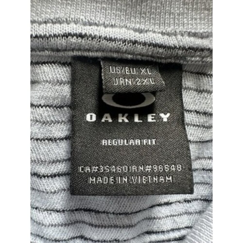 OAKLEY Men’s DEBRIS STRIPE Short Sleeve Short Pull Over Size XL Arctic Ice - Picture 5 of 11